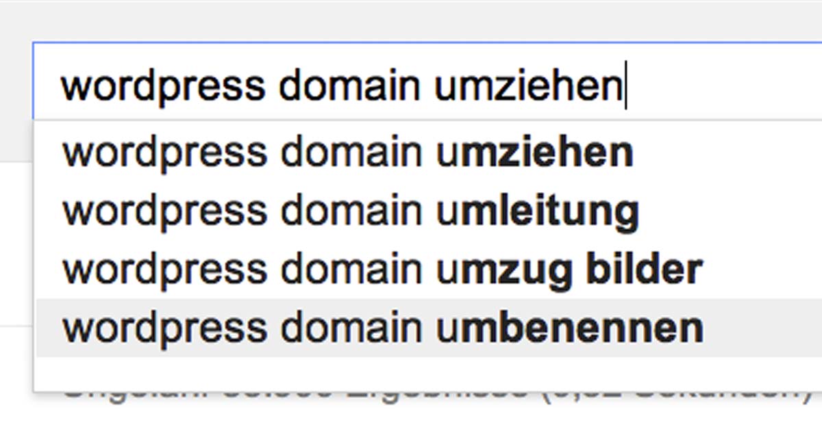 WordPress Richtig Zu Anderer Domain Umziehen